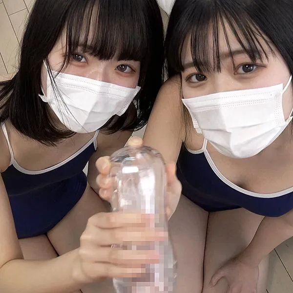 現役18才まりなちゃん＆ららちゃん！制服グラビアのつもりがスク水オナホでツインシュート！？ - CLA92 - CAMPUS LIFE JK